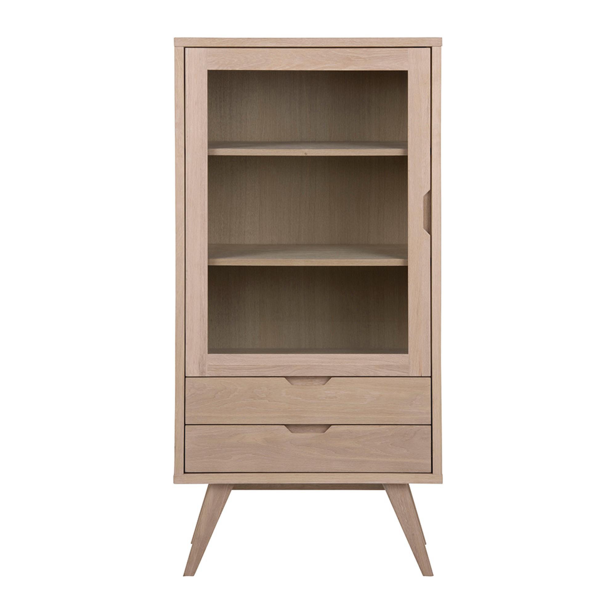 A-Line Display Cabinet - 2 Drawer - White Oak