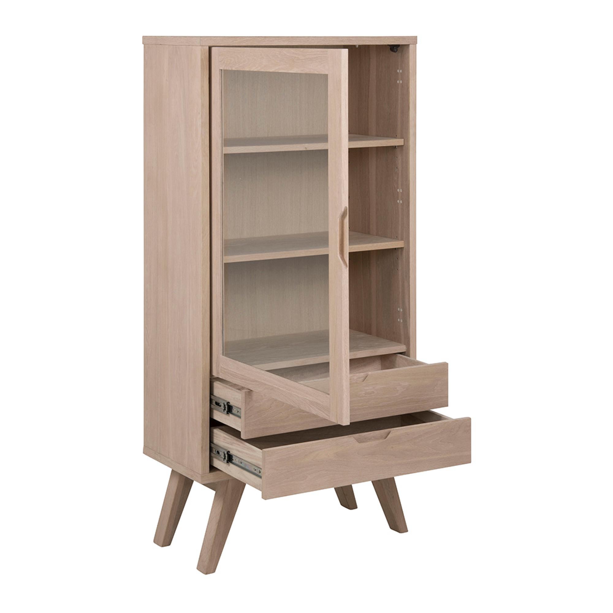 A-Line Display Cabinet - 2 Drawer - White Oak