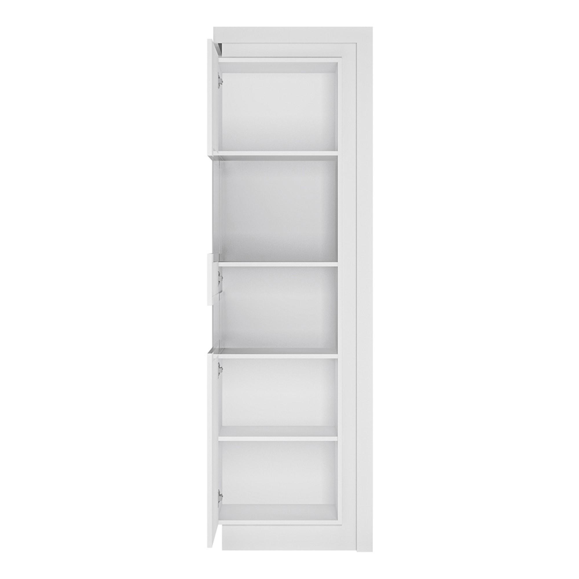 Lyon Display Cabinet - Narrow - LHD - White Gloss