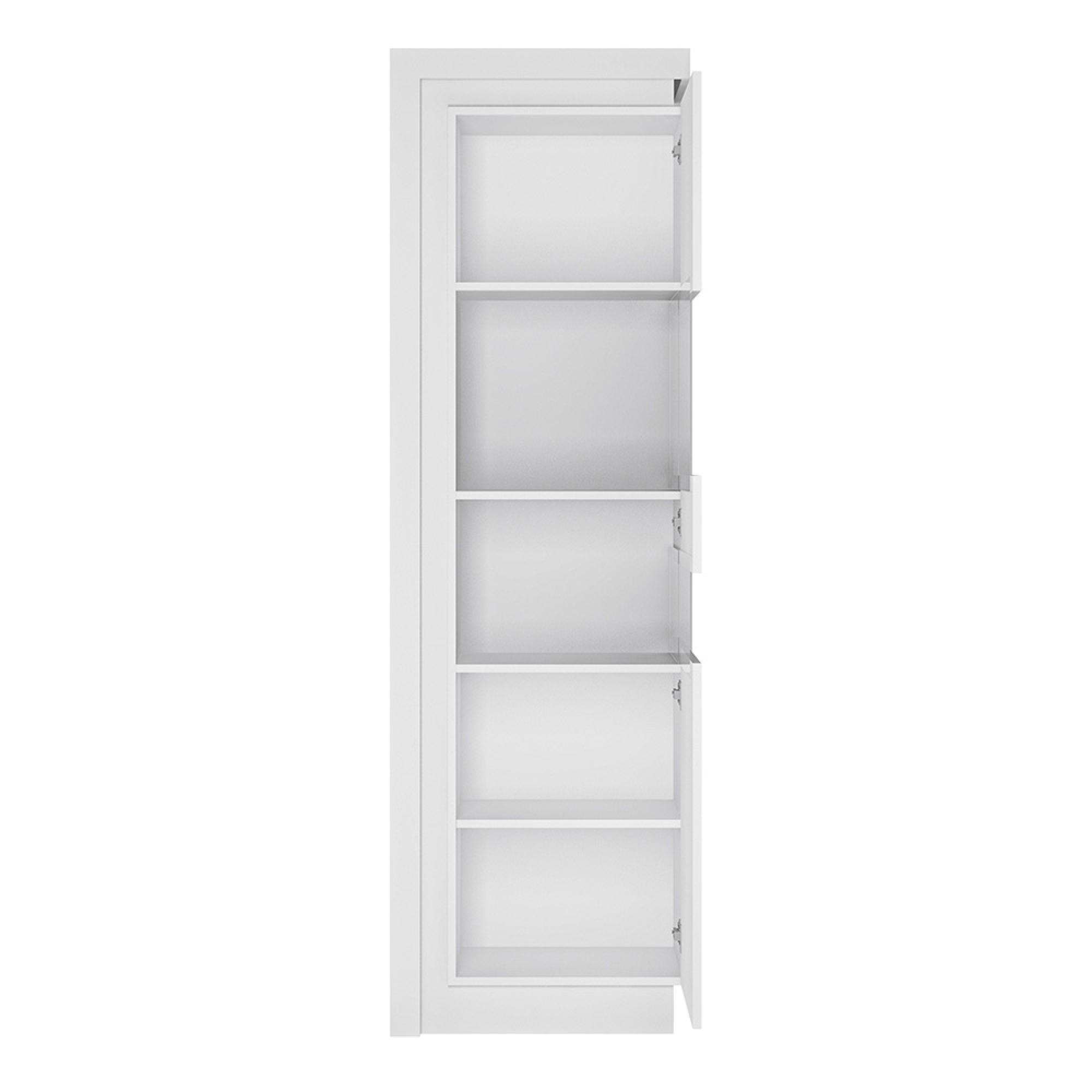 Lyon Display Cabinet - Narrow - RHD - White Gloss