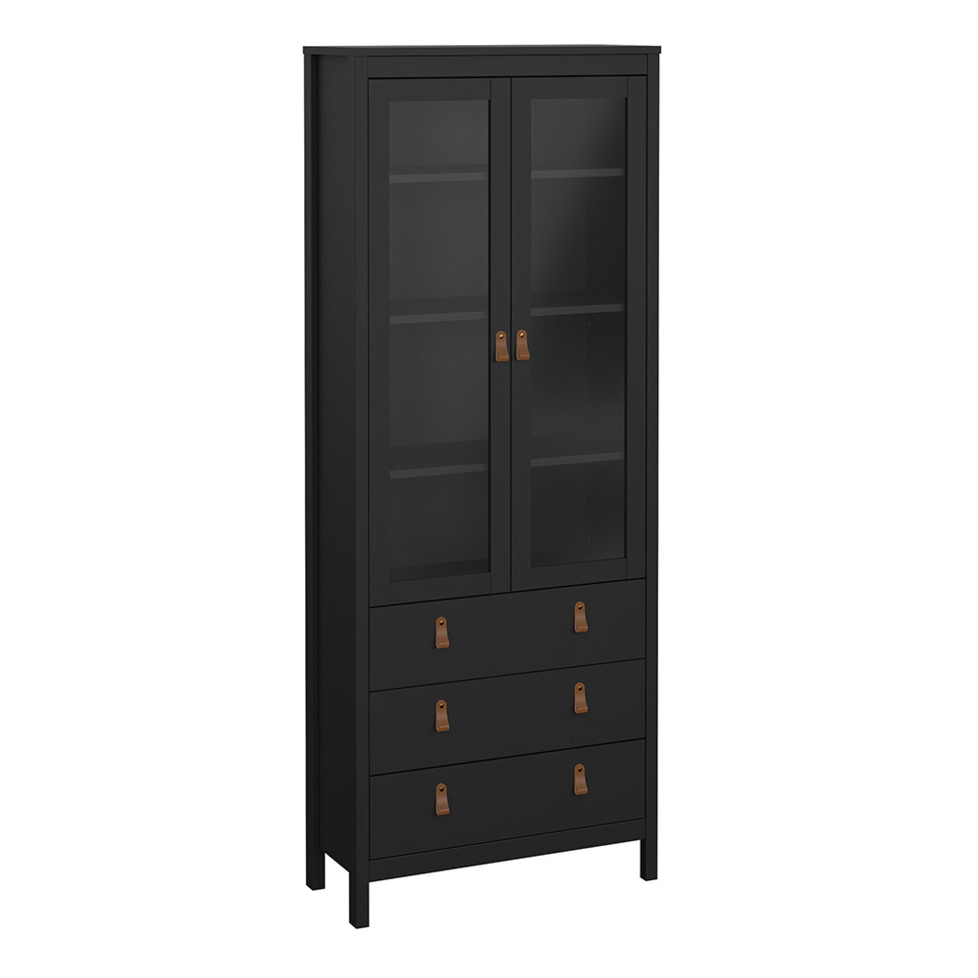 Barcelona Display Cabinet - 2 Door - Black