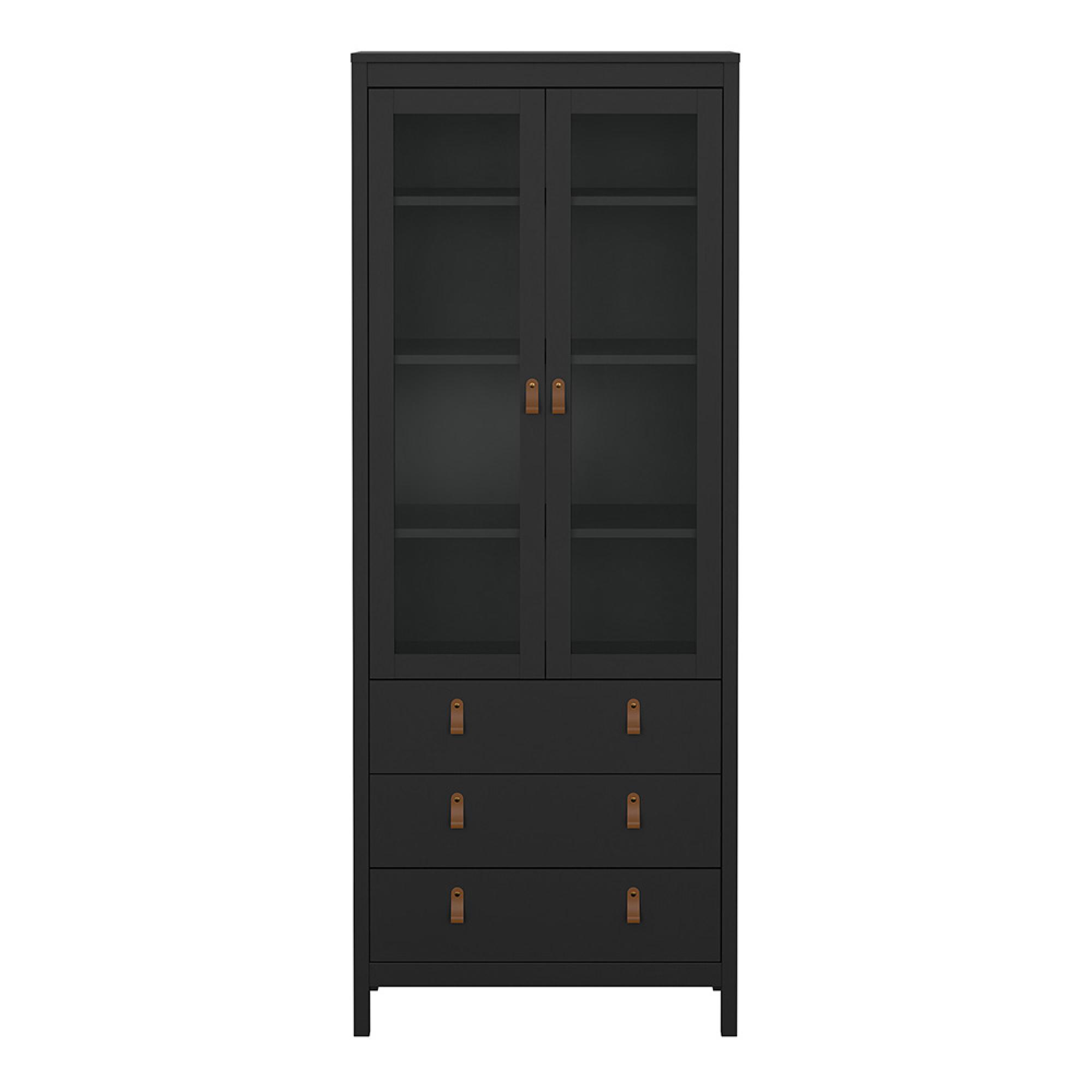 Barcelona Display Cabinet - 2 Door - Black
