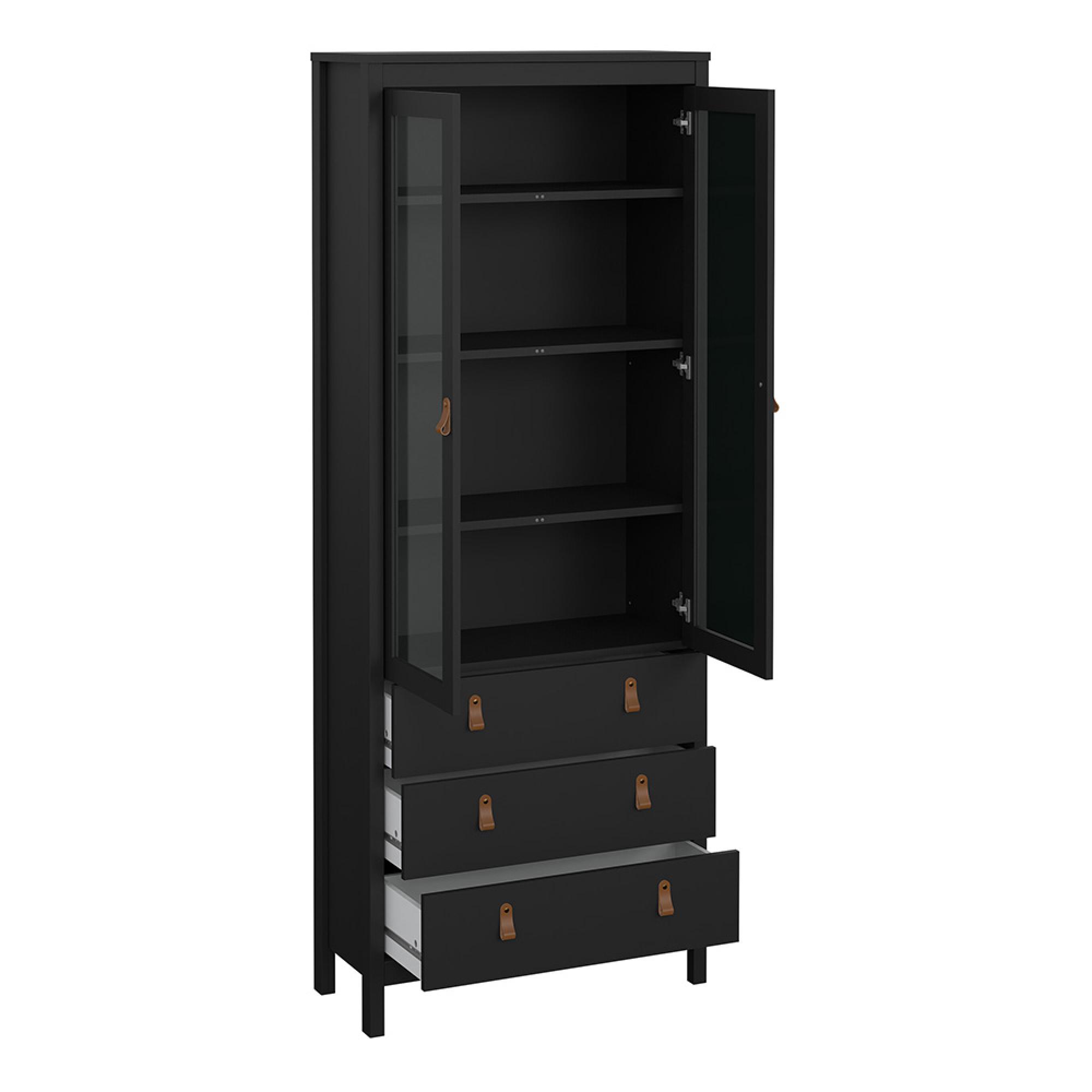 Barcelona Display Cabinet - 2 Door - Black