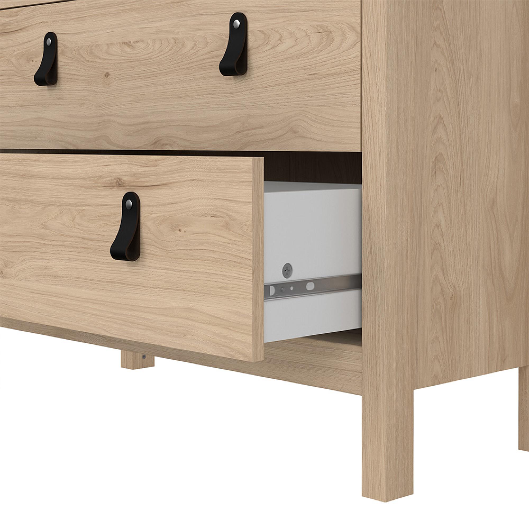 Barcelona Display Cabinet - 3 Drawer - Jackson Hickory Oak