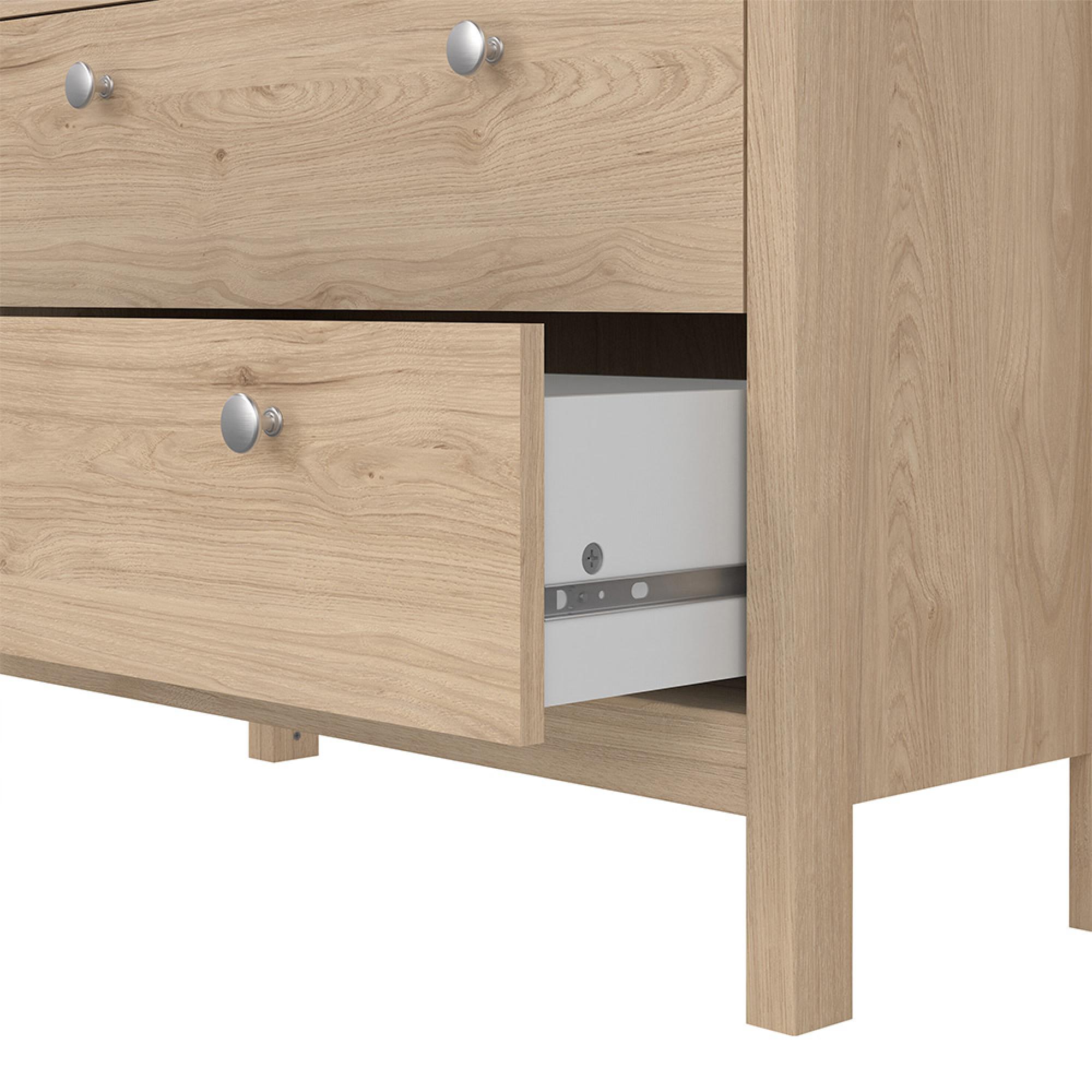 Madrid Display Cabinet - 3 Drawer - Jackson Hickory Oak