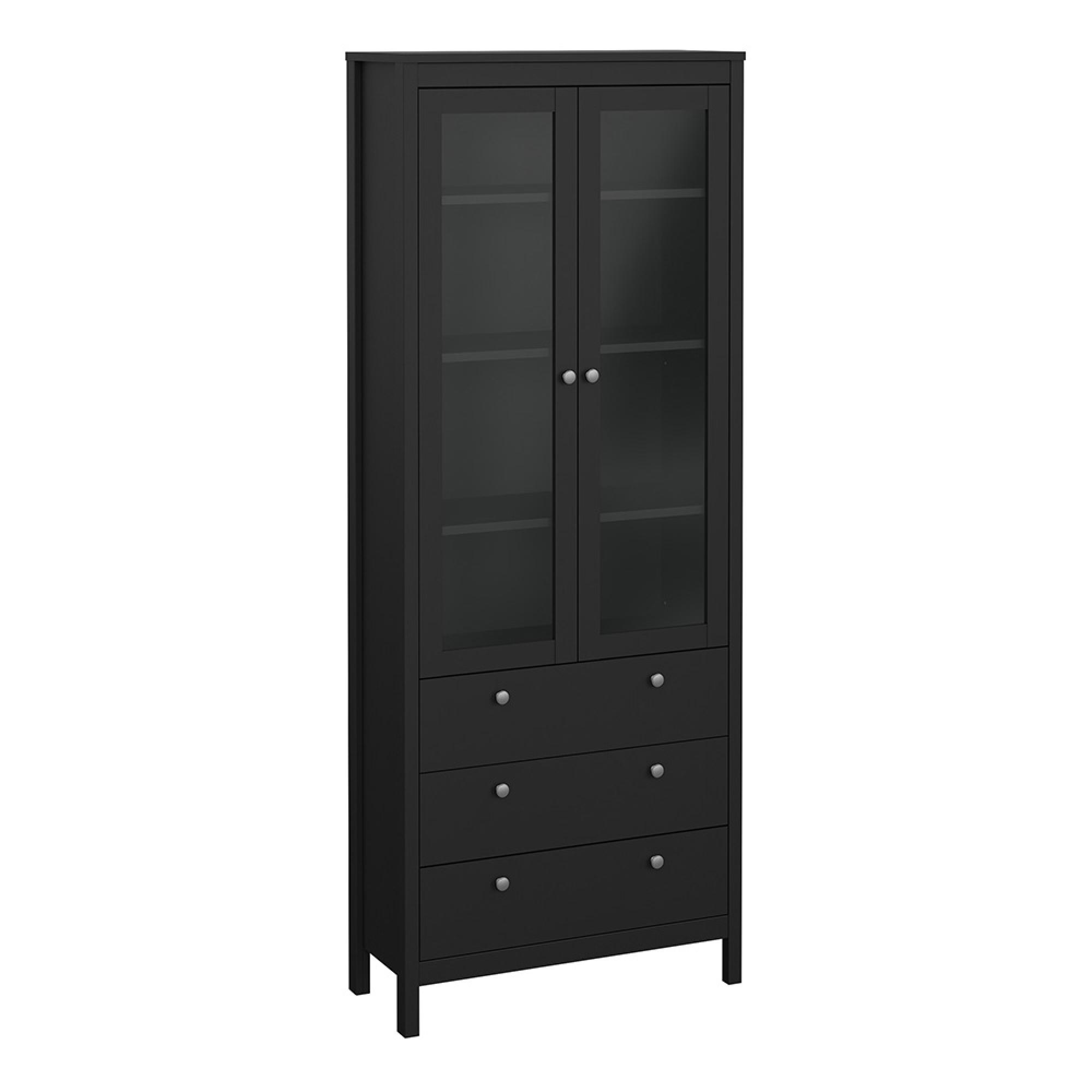 Madrid Display Cabinet - 2 Door - Black