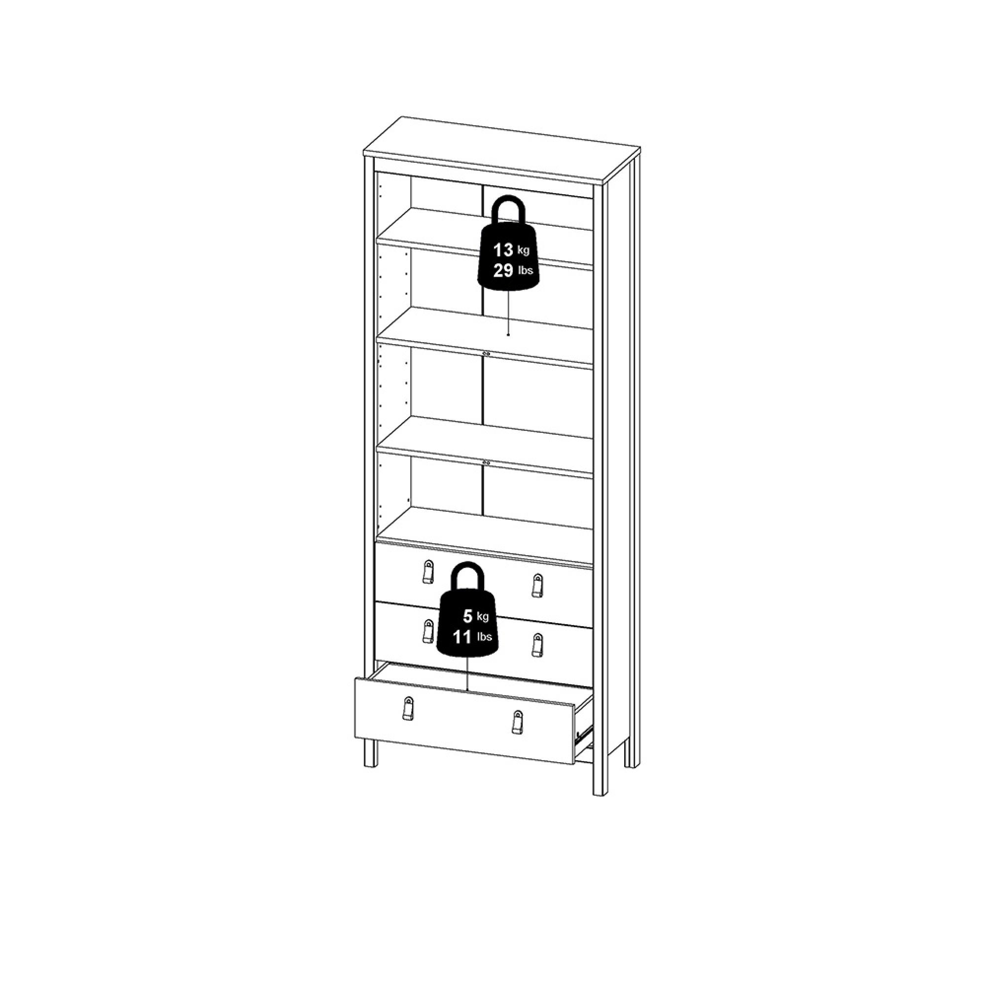 Madrid Display Cabinet - 2 Door - Black