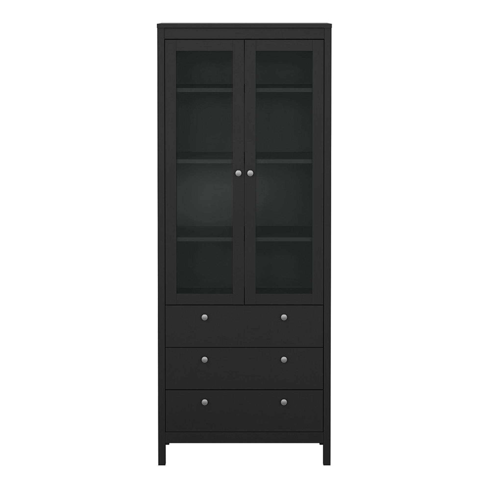 Madrid Display Cabinet - 2 Door - Black