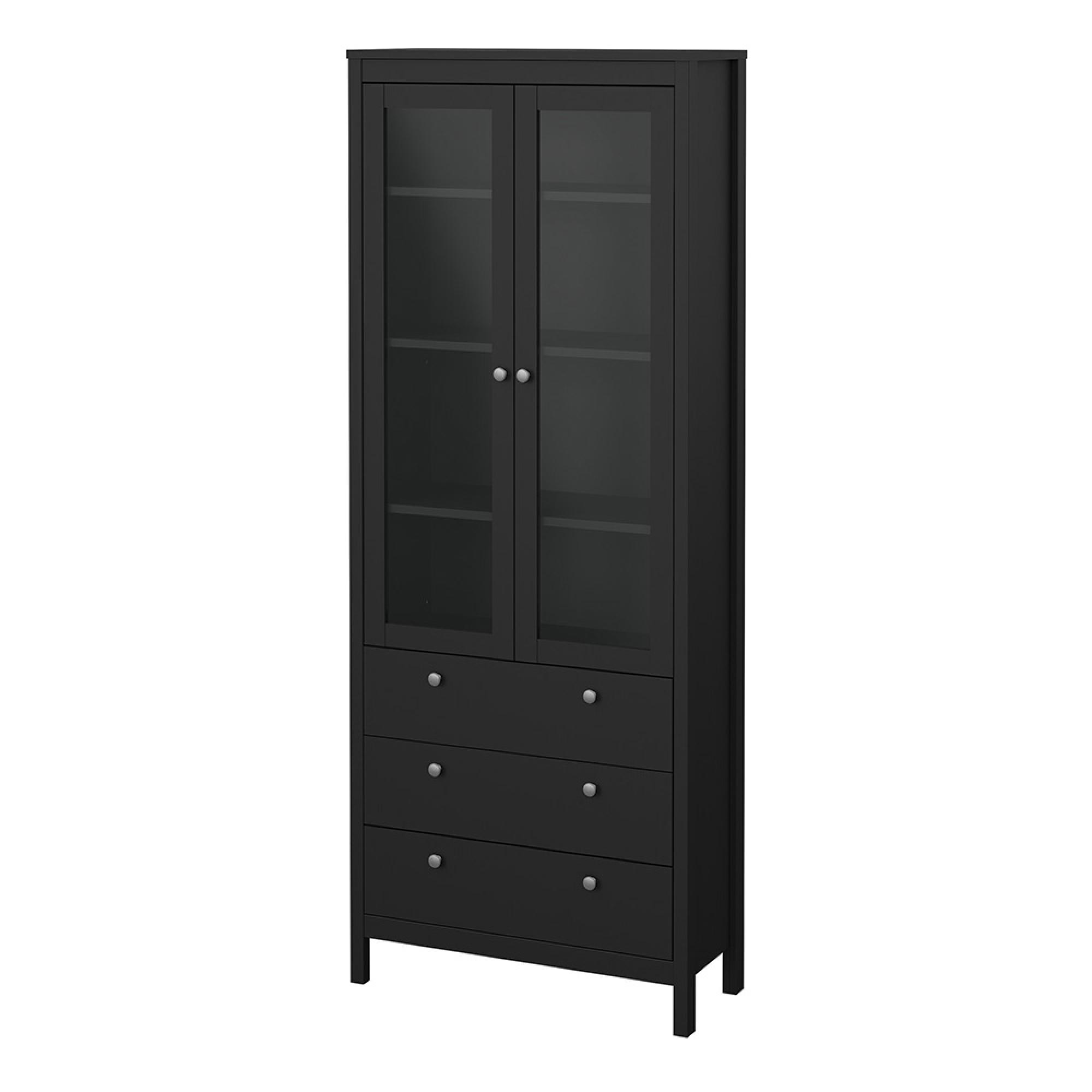 Madrid Display Cabinet - 2 Door - Black