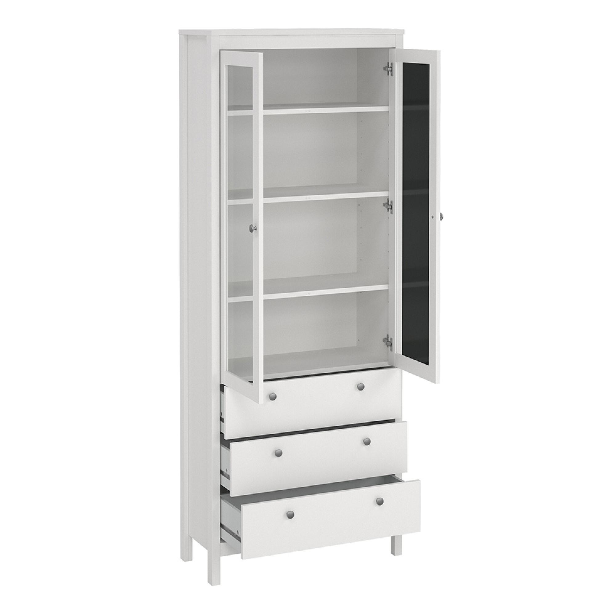 Madrid Display Cabinet - 2 Door - White