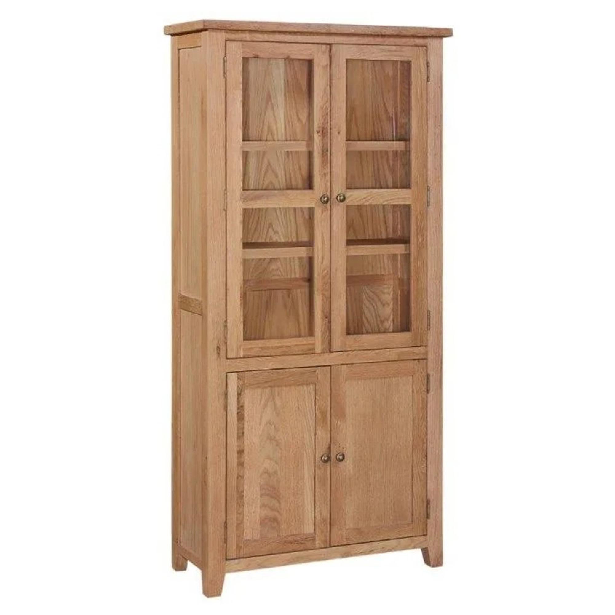Appleby Display Cabinet - 4 Door - Glazed - Petite Oak