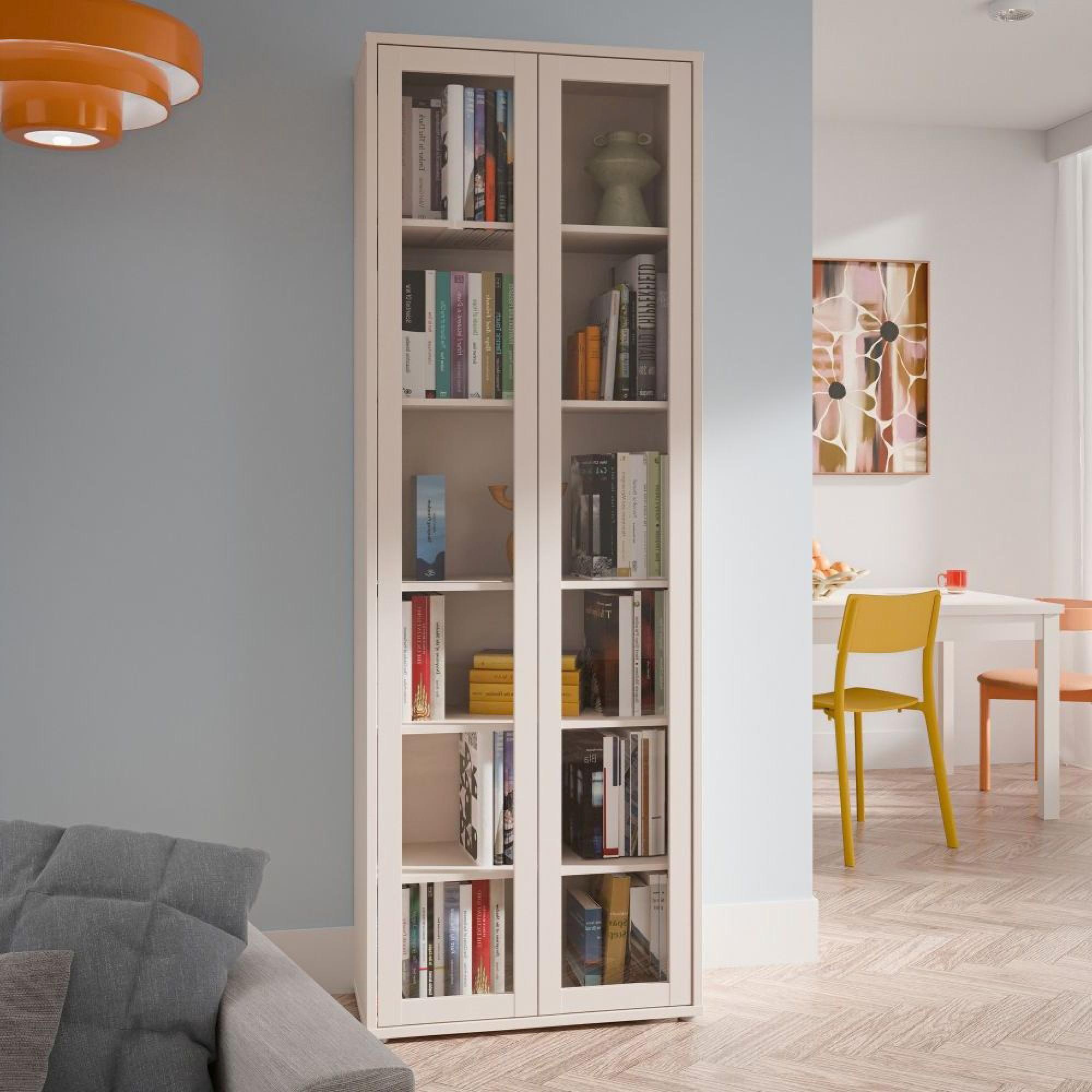 Alice Springs Display Cabinet - 2 Door - Tall - Glass - Sand