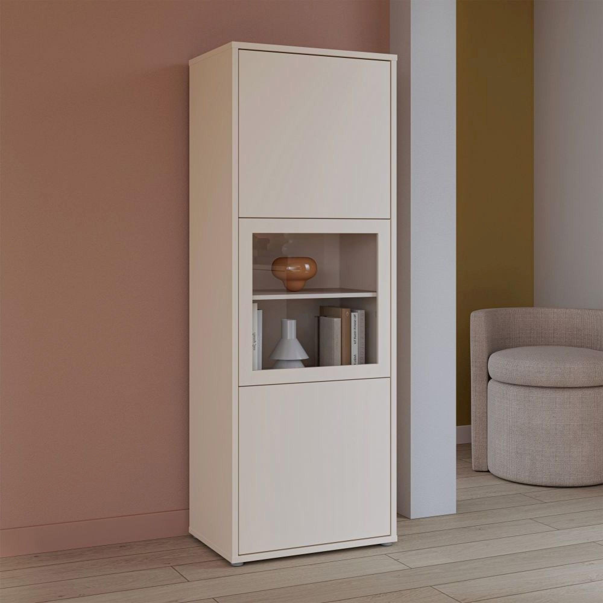 Alice Springs Display Cabinet - 3 Door - Narrow - Sand