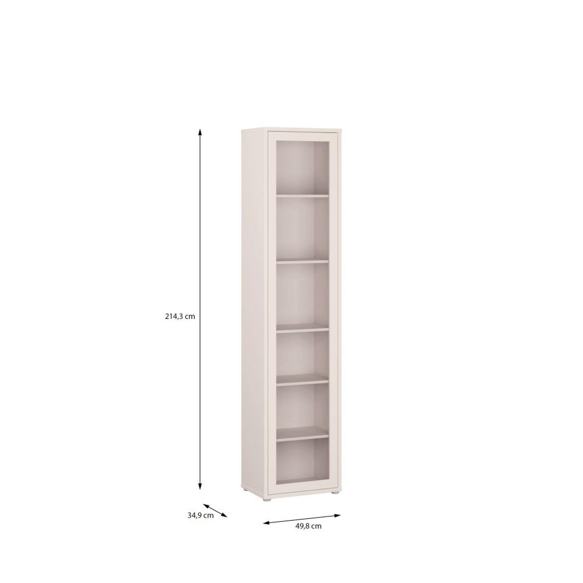 Alice Springs Display Cabinet - 1 Door - Tall - Glass - Sand