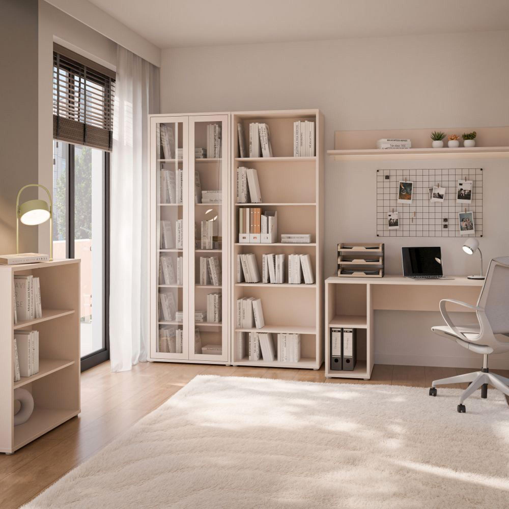 Alice Springs Display Cabinet - 2 Door - Tall - Glass - Sand