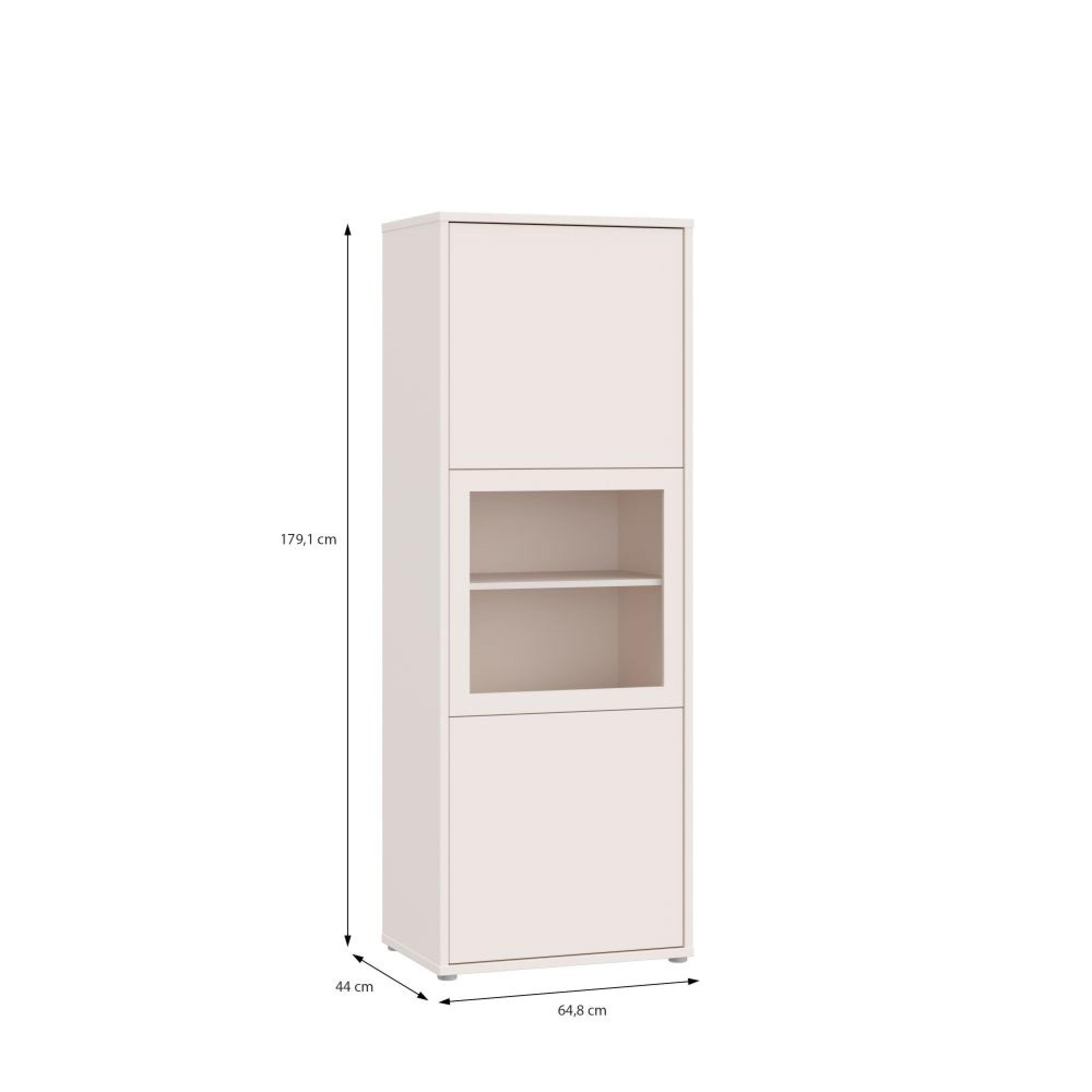 Alice Springs Display Cabinet - 3 Door - Narrow - Sand