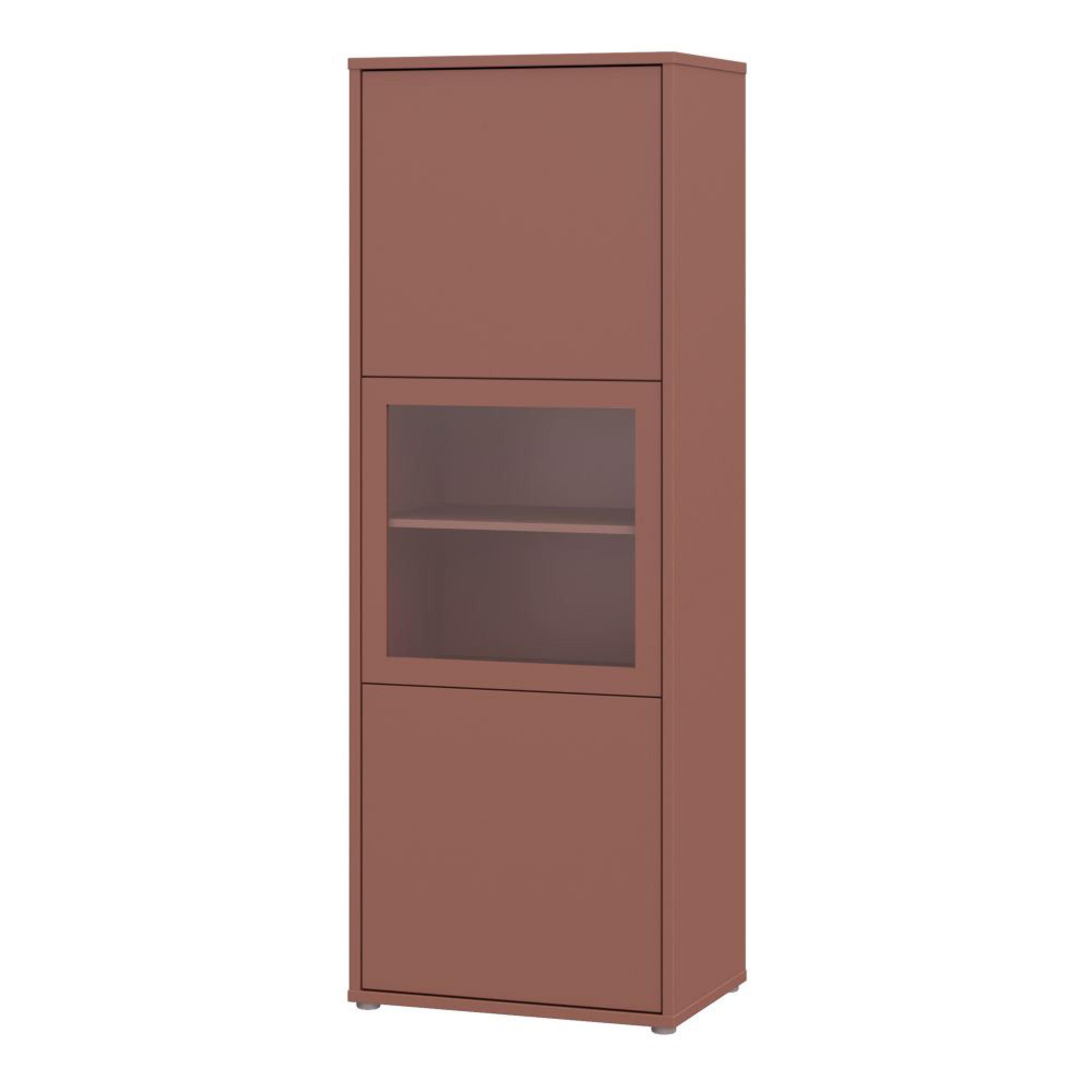 Alice Springs Display Cabinet - 3 Door - Narrow - Terracotta