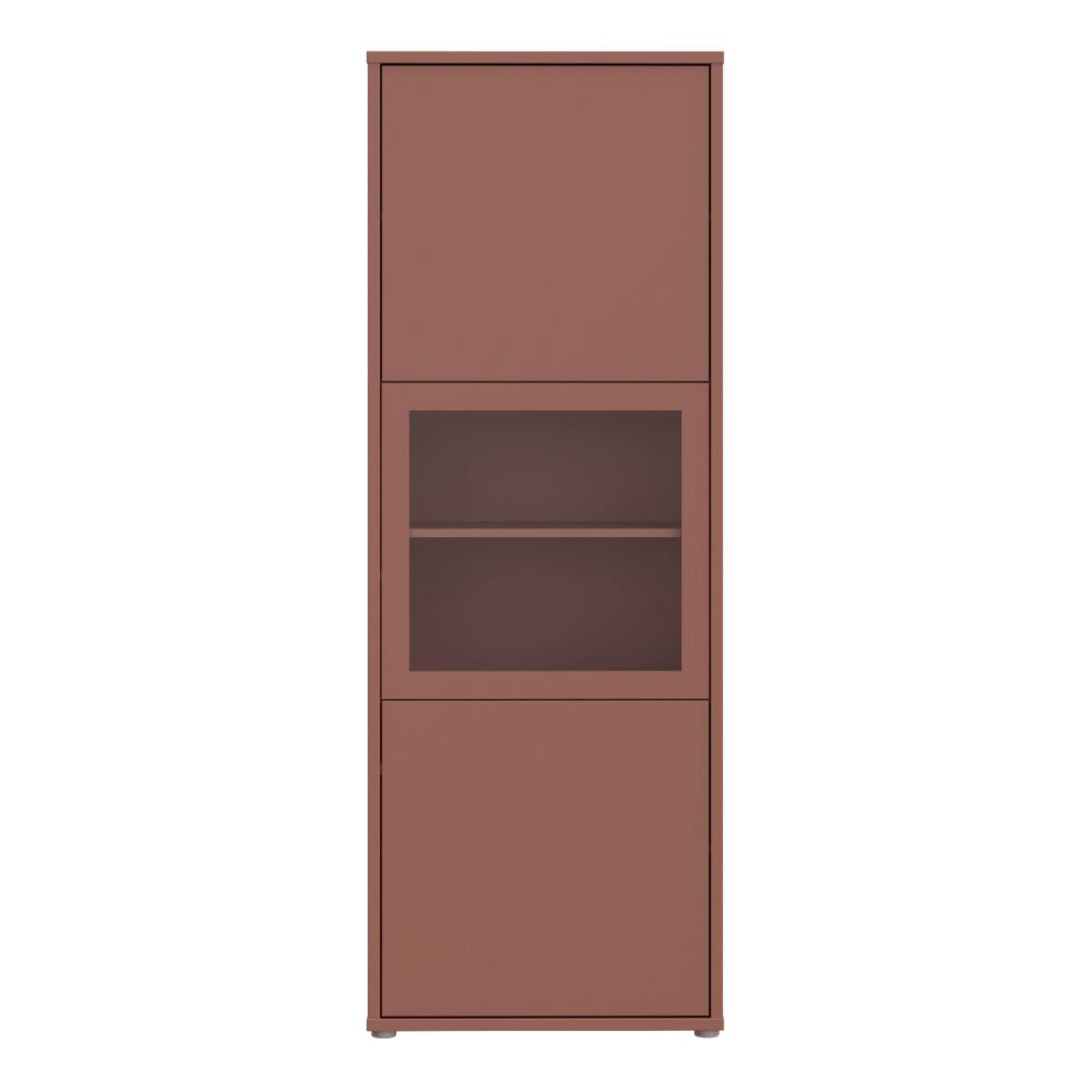 Alice Springs Display Cabinet - 3 Door - Narrow - Terracotta