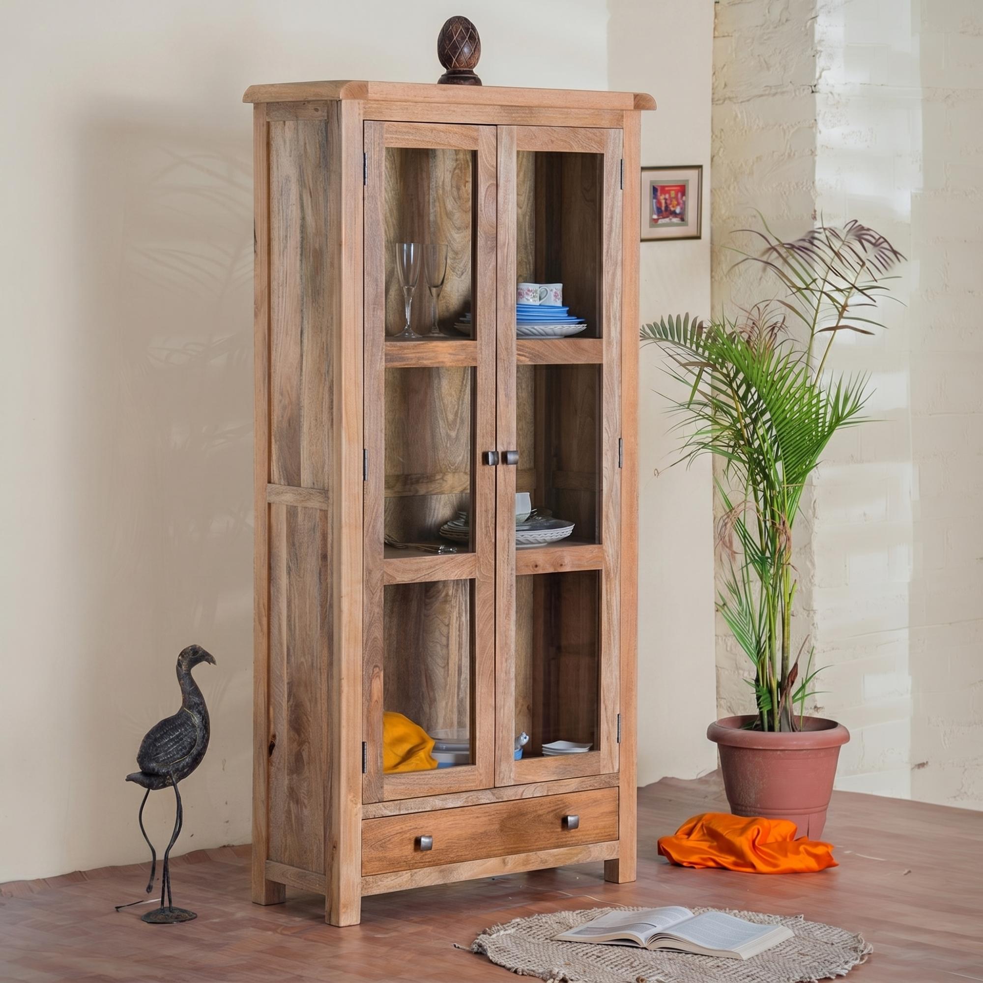 Odisha Display Cabinet - 2 Door - Solid Mango Wood