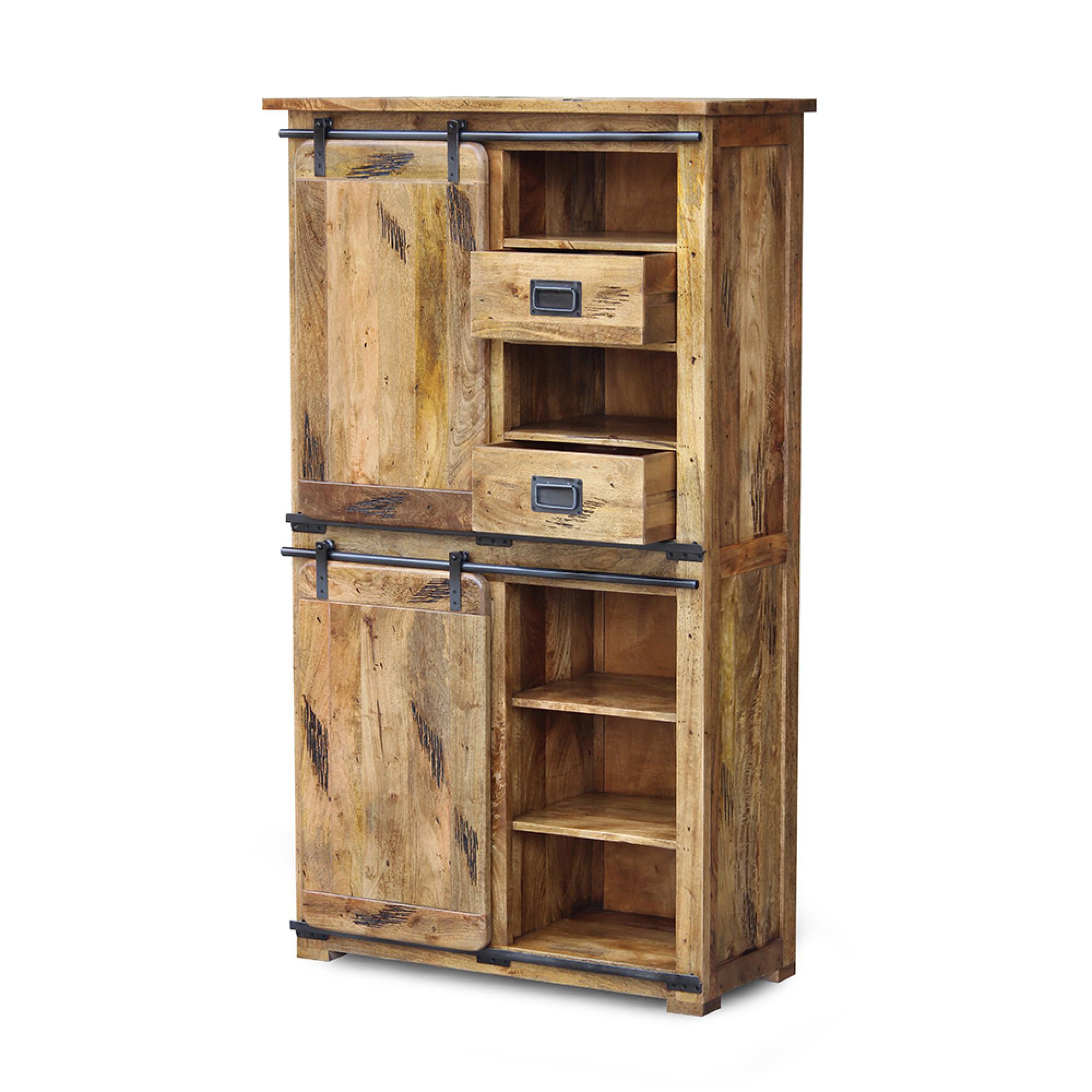 Raipur Works Display Cabinet - 2 Door - Industrial Style Wooden