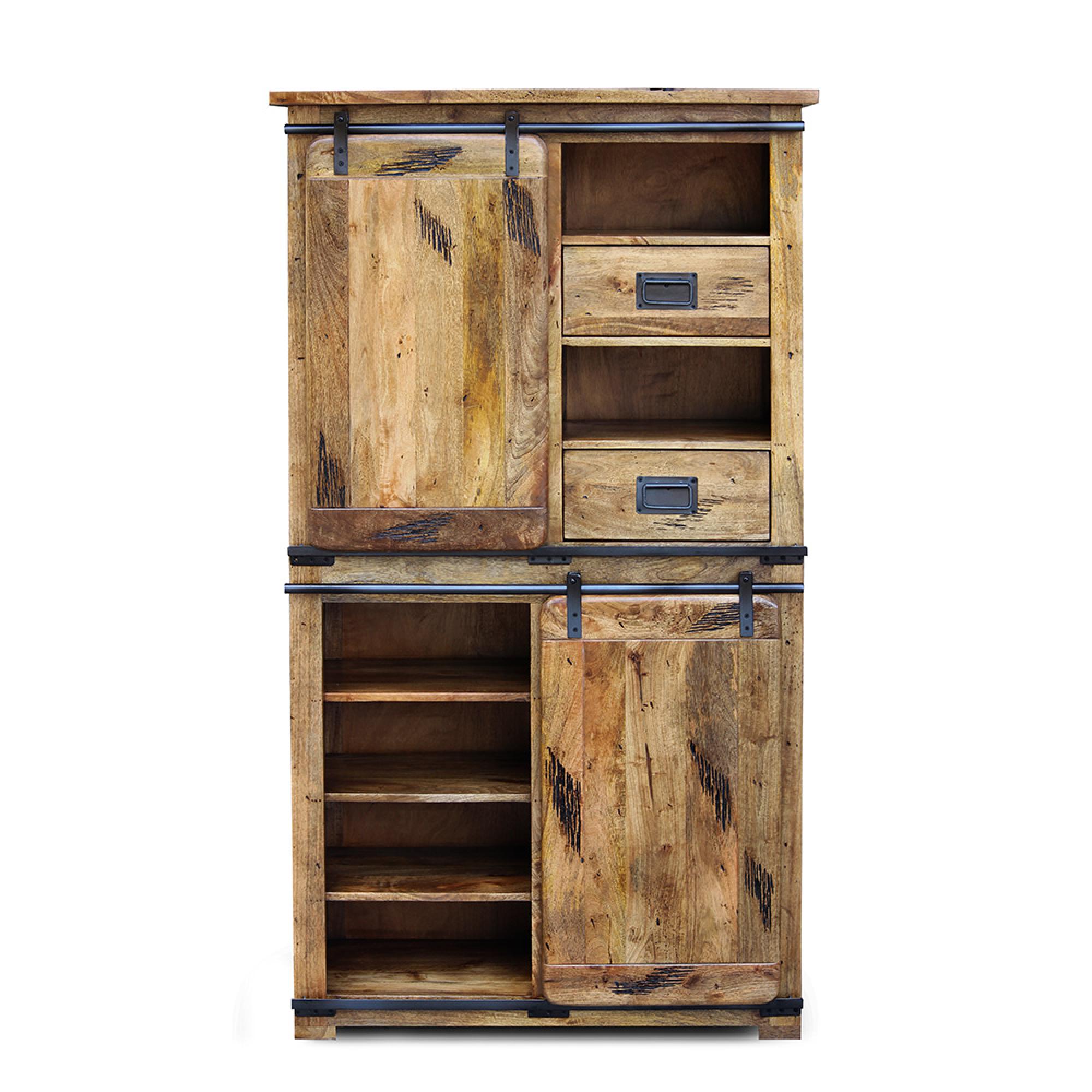 Raipur Works Display Cabinet - 2 Door - Industrial Style Wooden