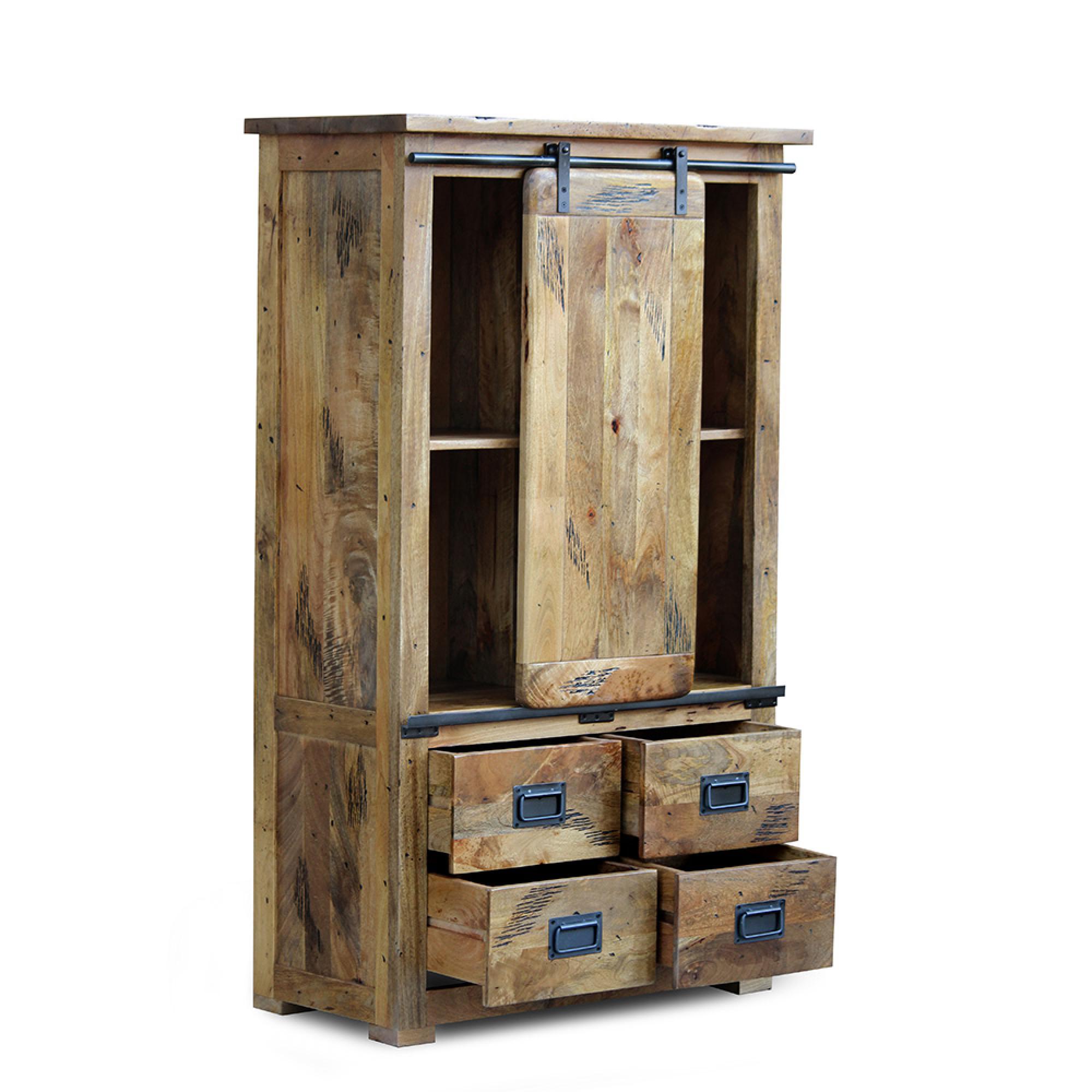Raipur Works Display Cabinet - Industrial Style Wooden