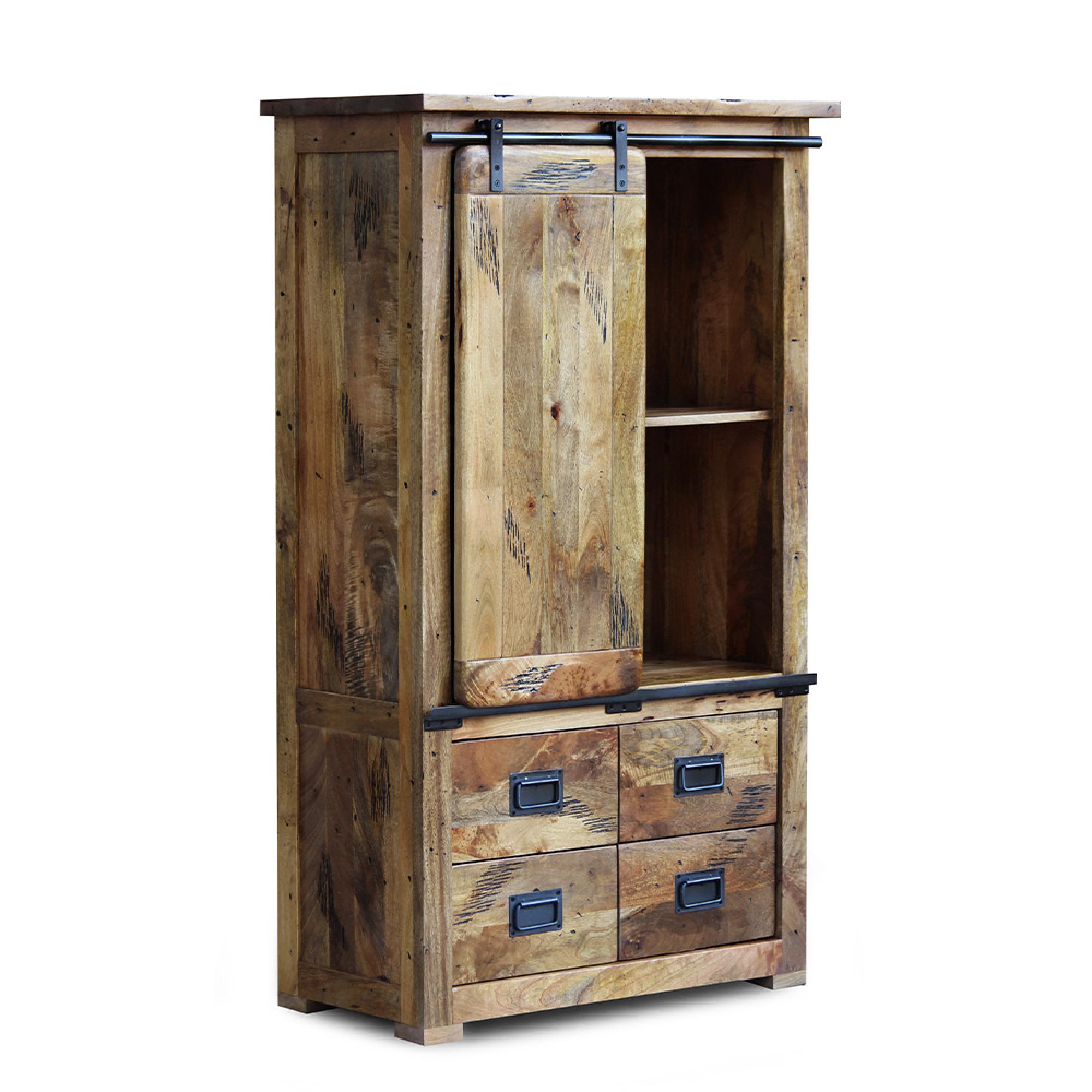 Raipur Works Display Cabinet - Industrial Style Wooden