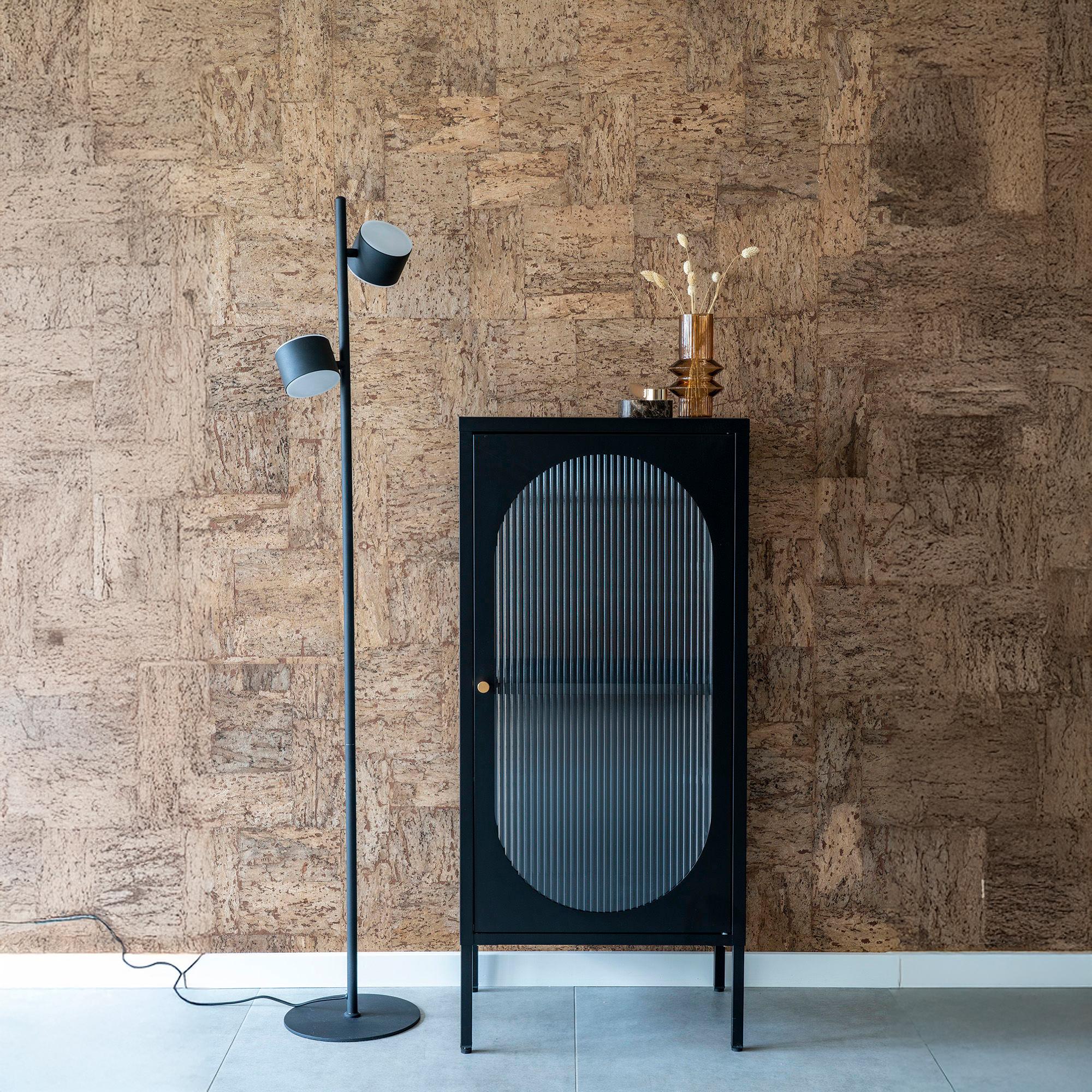 Adelaide Cabinet - 1 Door - Narrow - Black Metal