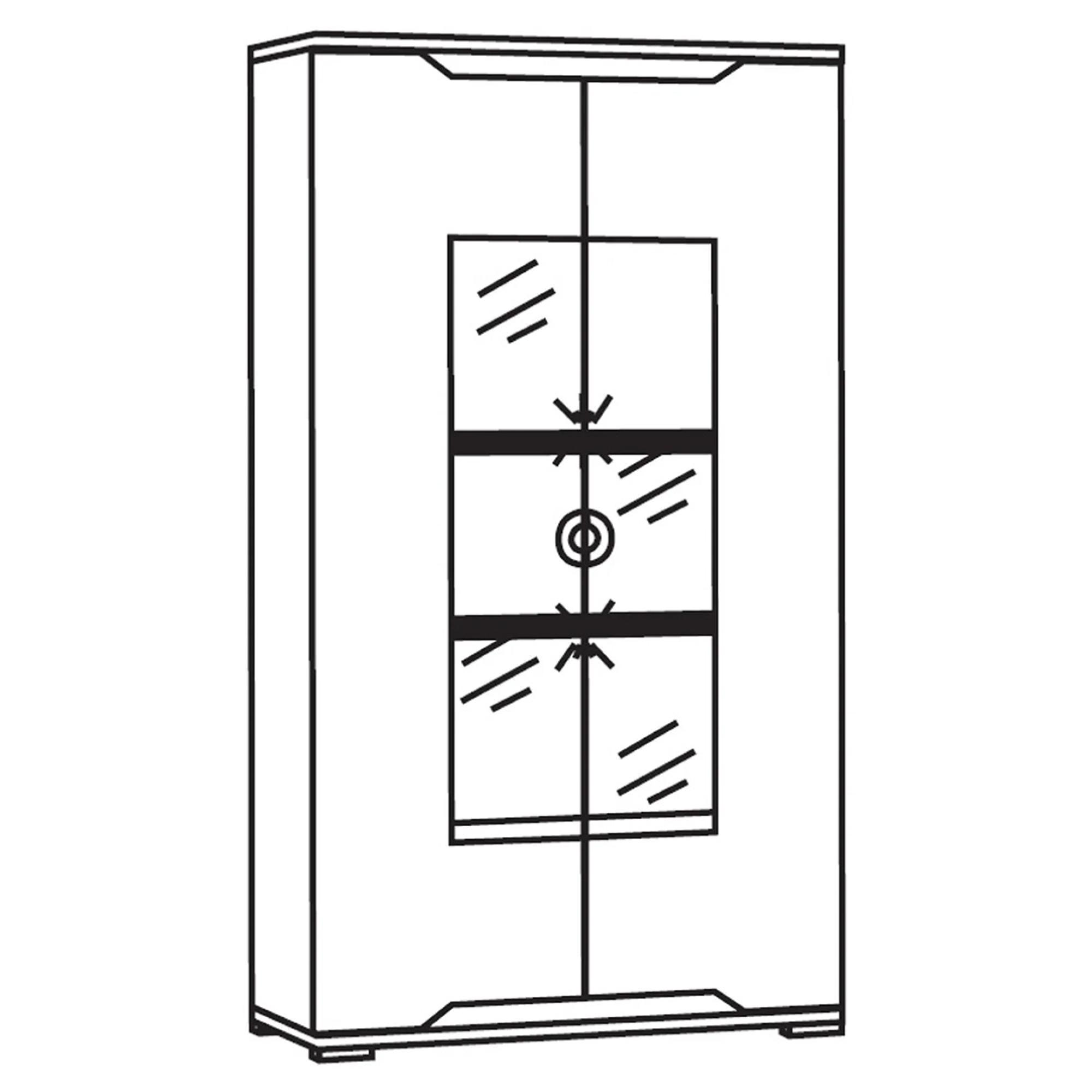 Angelo 2 Door Display Cabinet