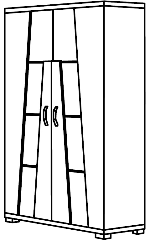 Bagni 2 Door Display Cabinet