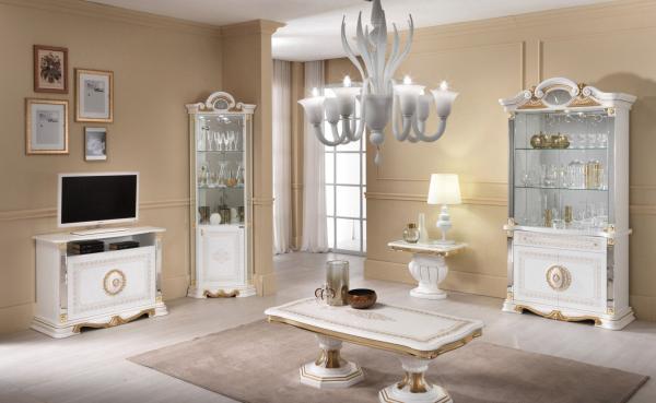 Betty White Italian Corner Display Cabinet