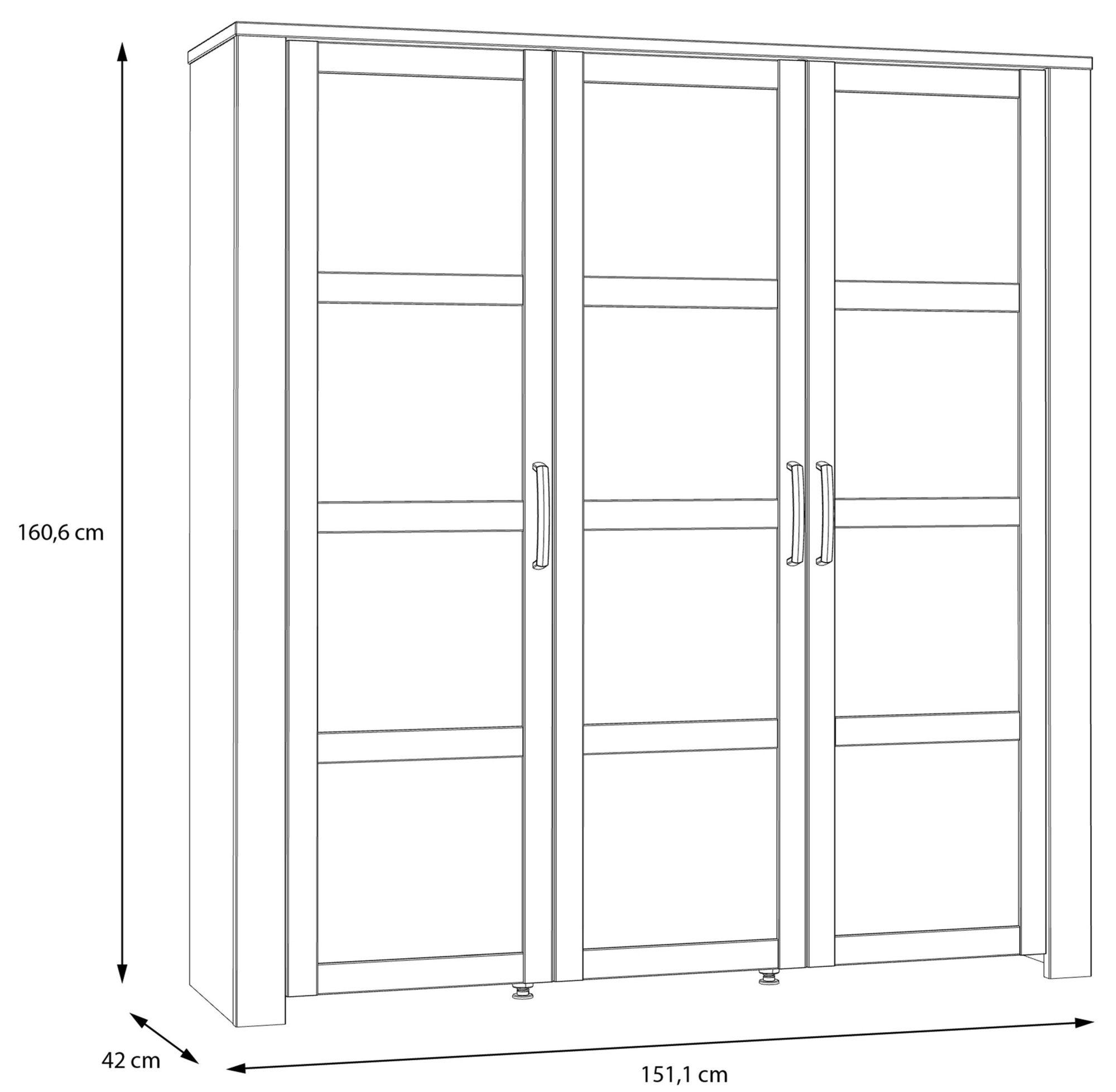 Bohol Grey 3 Door Large Display Cabinet