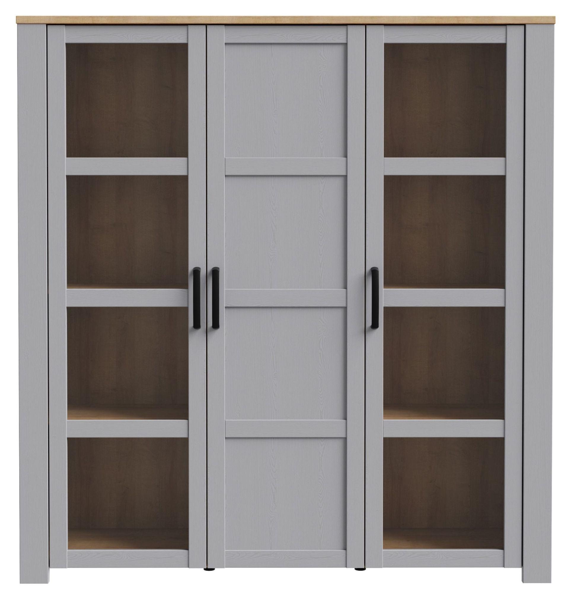 Bohol Grey 3 Door Large Display Cabinet