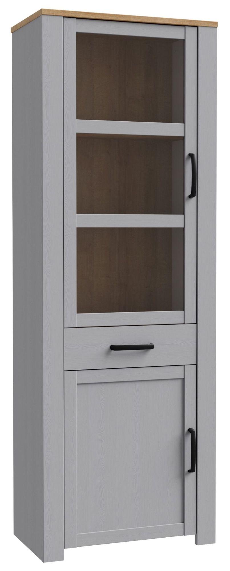 Bohol Grey Narrow Display Cabinet
