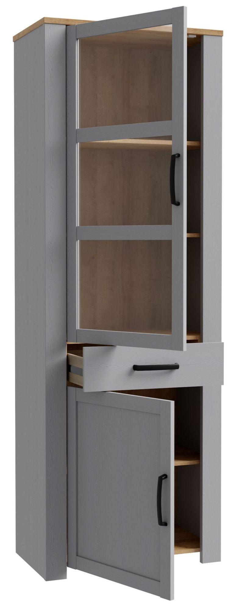 Bohol Grey Narrow Display Cabinet
