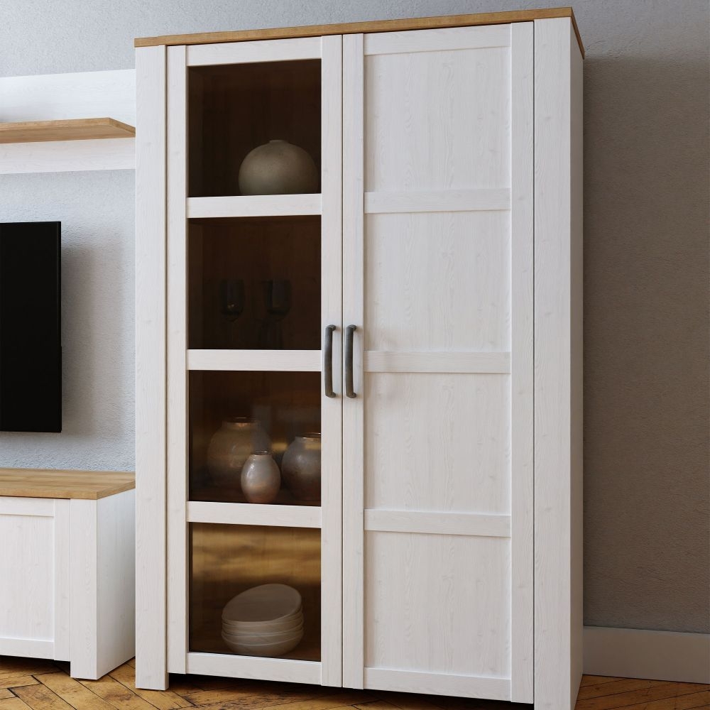 Bohol White 2 Door Display Cabinet