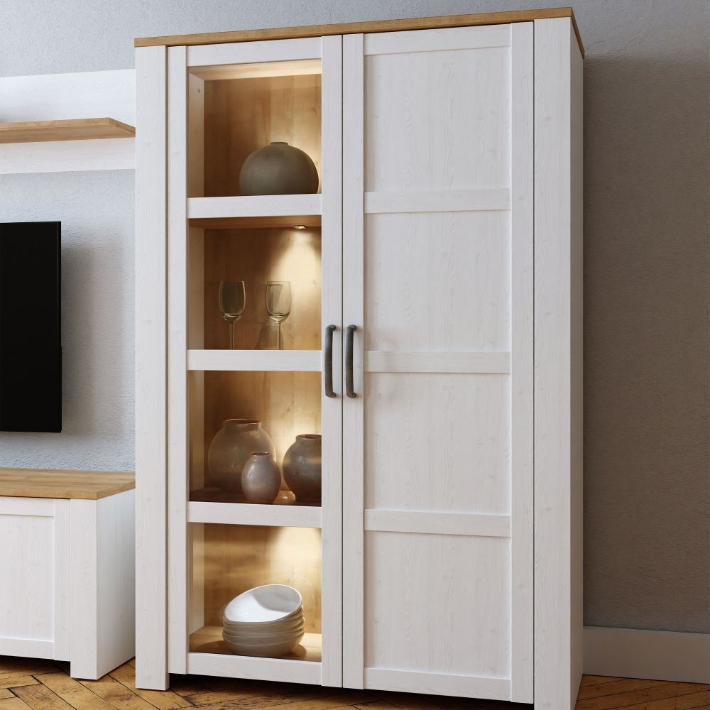 Bohol White 2 Door Display Cabinet