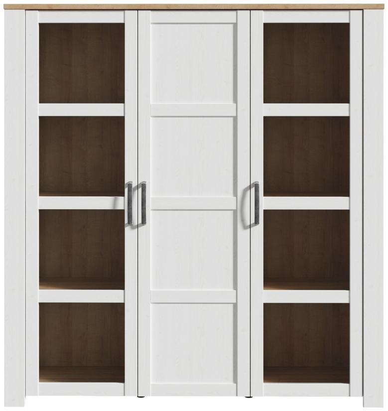 Bohol White 3 Door Large Display Cabinet