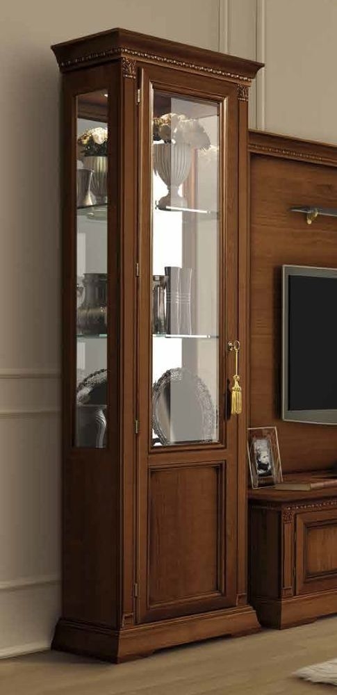 Treviso Display Cabinet - 1 Door - LHF - Cherry Wood