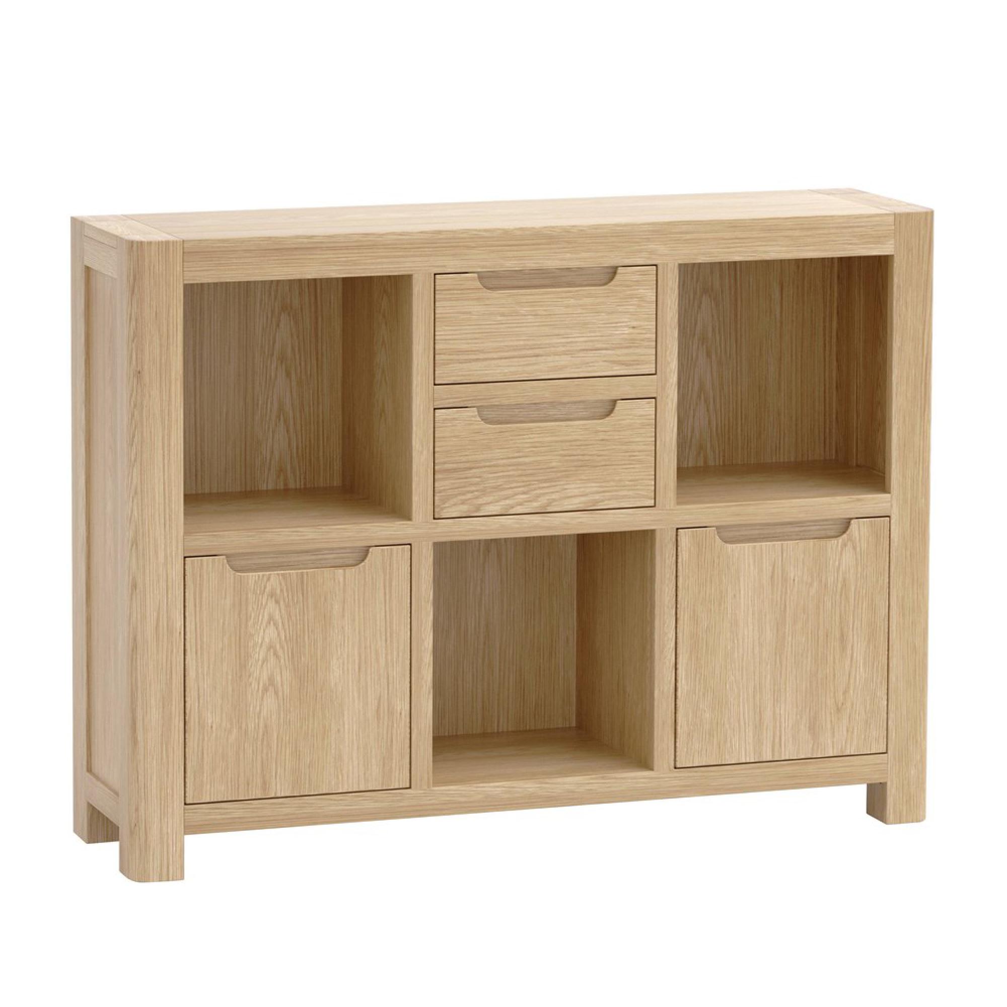 Carly Display Cabinet - 2 Door - Low - Oak