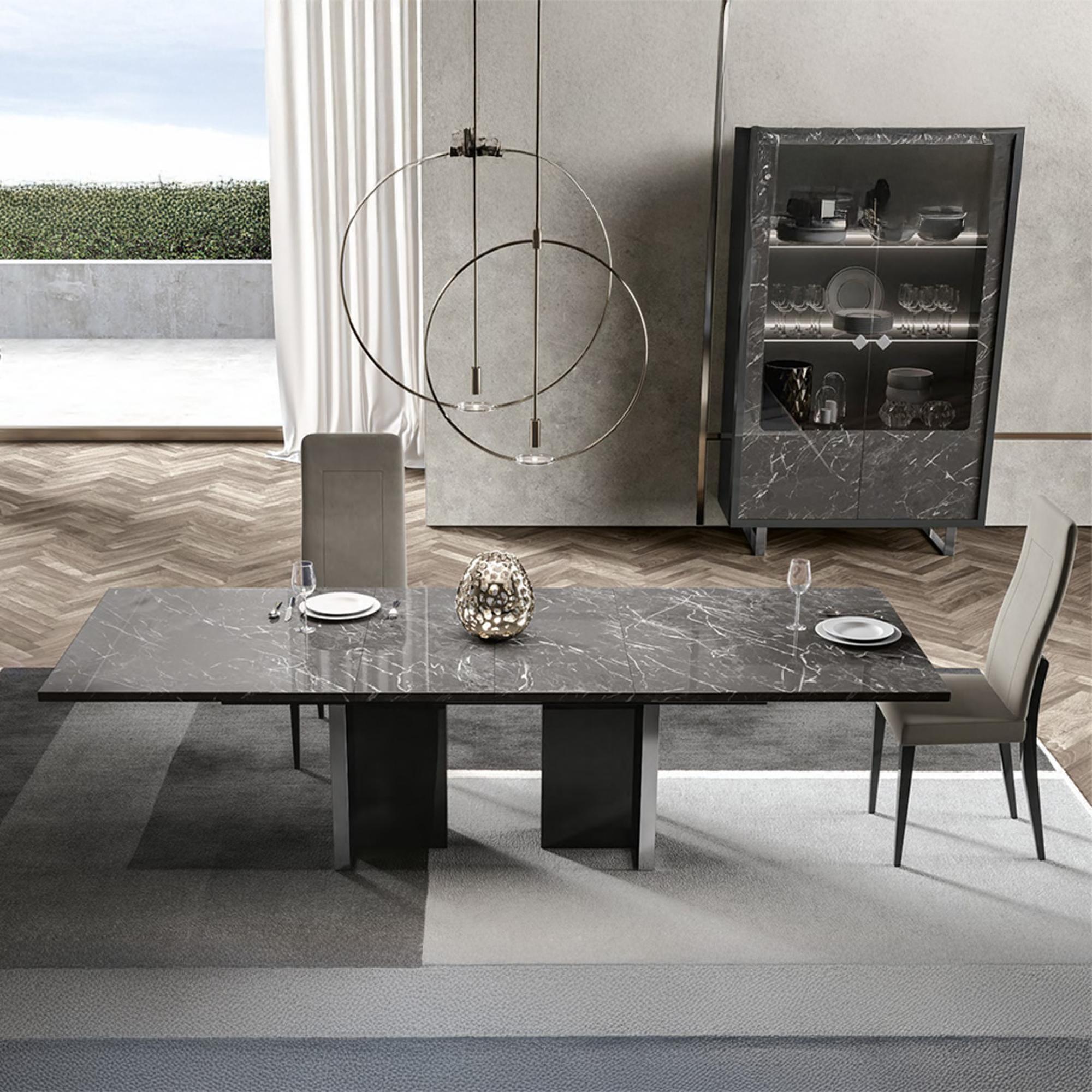 Carvelle Dark Grey 2 Door Display Cabinet