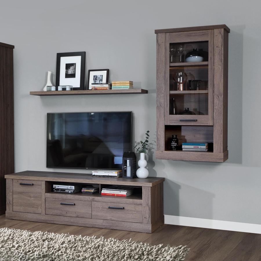 Corona Oak Effect Small Display Cabinet