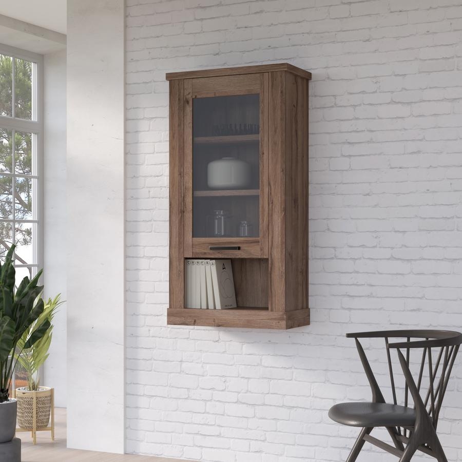 Corona Oak Effect Small Display Cabinet