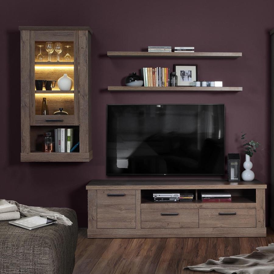 Corona Oak Effect Small Display Cabinet