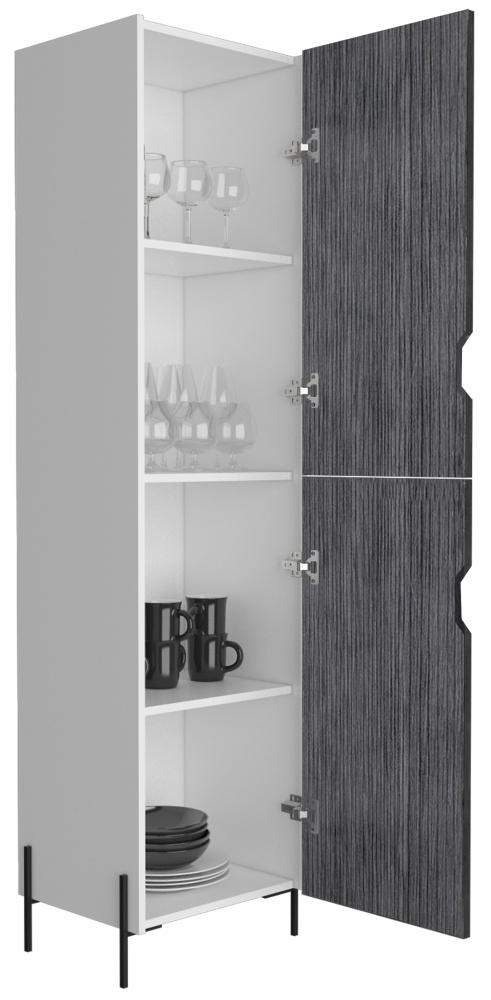Dallas Storage Cabinet - White and Grey