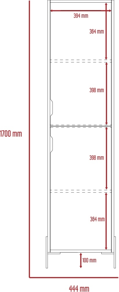 Dallas Storage Cabinet - White and Grey