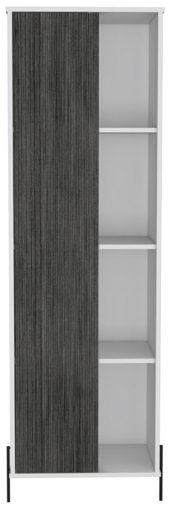 Dallas White and Grey Tall Display Cabinet