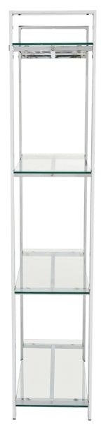 Harry Display Unit - Narrow - Glass and Chrome