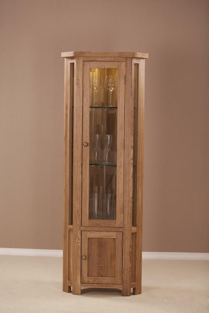 Kent Oak Corner Display Cabinet