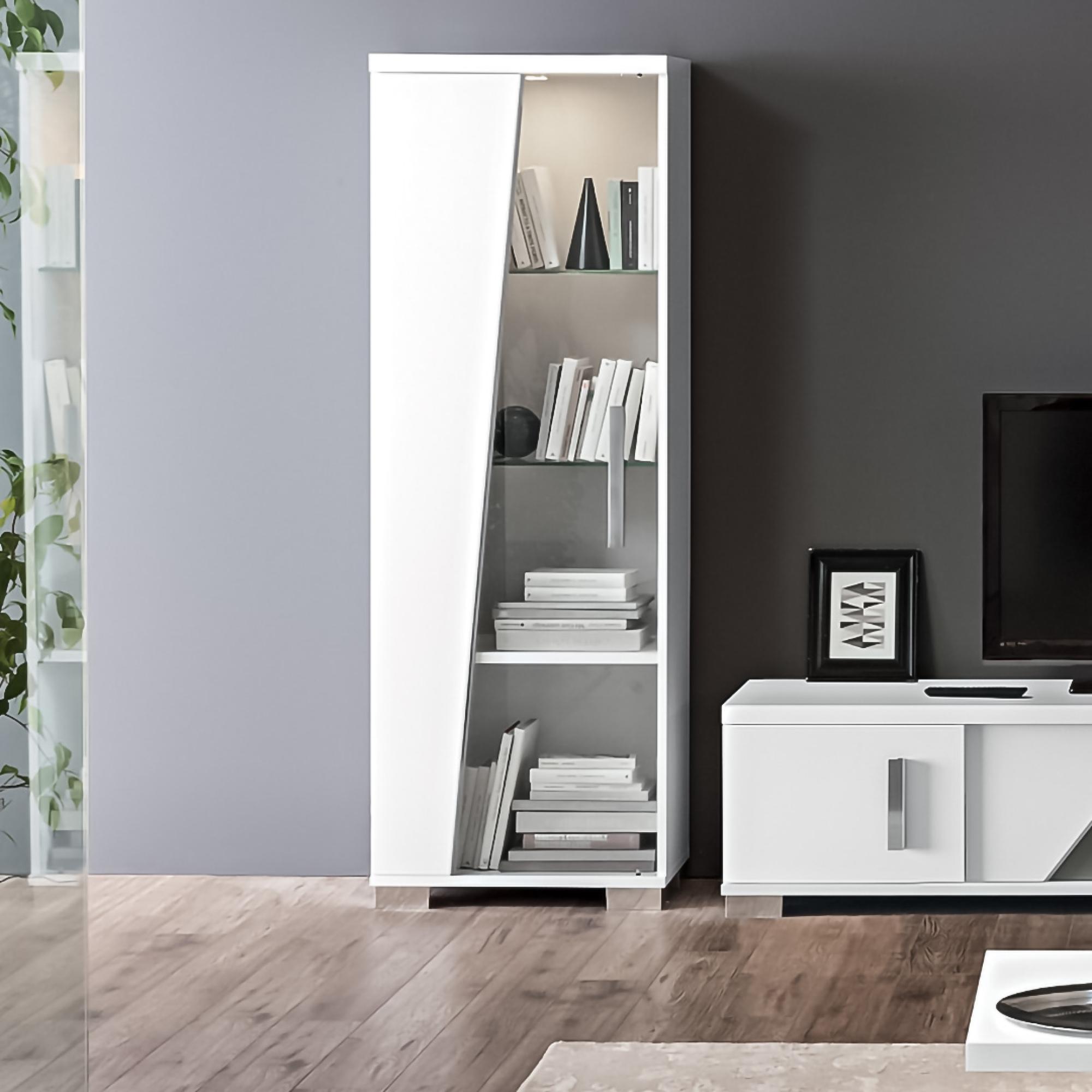 Lisa Display Cabinet - 1 Door - White